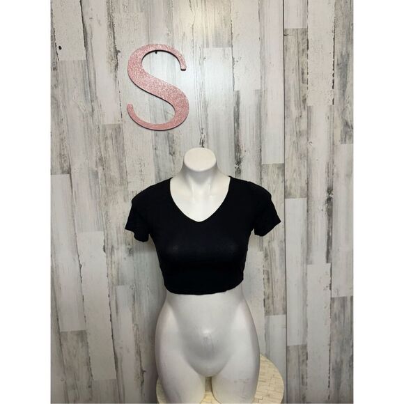 Backless laced black crop top size S - Picture 1 of 7